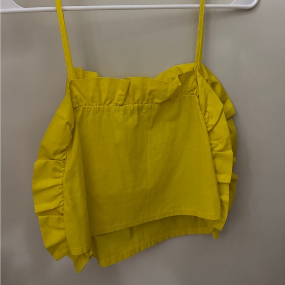 Yellow Ruffle Strap Top - Picture 3 of 3